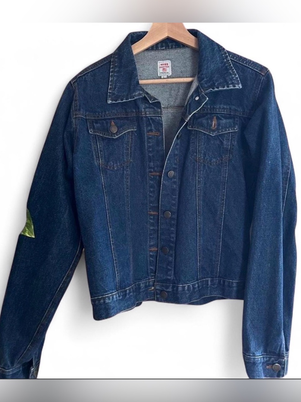 American vintage miss eighteen Dark Wash Denim Jacket - Classic Button-Up
